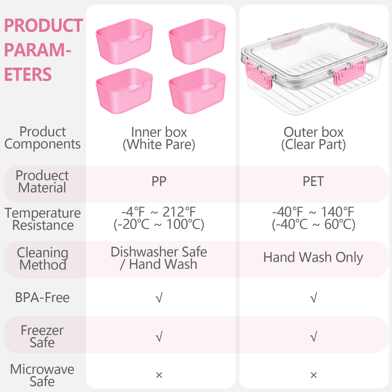 Snack Box Containers Pink 官方图片 04